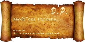 Daróczi Piroska névjegykártya