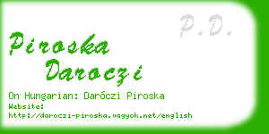 piroska daroczi business card